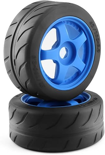 Miniatura 3 de NUHUi Un juego de neumáticos universales RC para Slash 2WD 18 ARRMA17 Infraction Limitless Best Gift F1 4.01 pulgadas de diámetro (4 piezas) (azul)