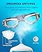 Aegend Swim Goggles, Swimming Goggles No Leaking Full Protection Adult Men Women Youth, Flexible, Detachable, Black, Clear