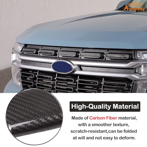 Image of Aunginsy Front Bumper Grille Cover Compatible with Ford Maverick 2022-2024 LARIAT Front Grille Mesh Inserts Trim Cover Front Grill Mesh Clip-in Grille Guard Car Air Inlet Vent Grille Cover Accessories