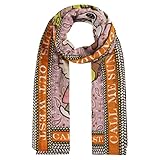 CODELLO Damen PEANUTS Schal mit Snoopy & Co. aus recyceltem Polyester Bunt 100X180CM
