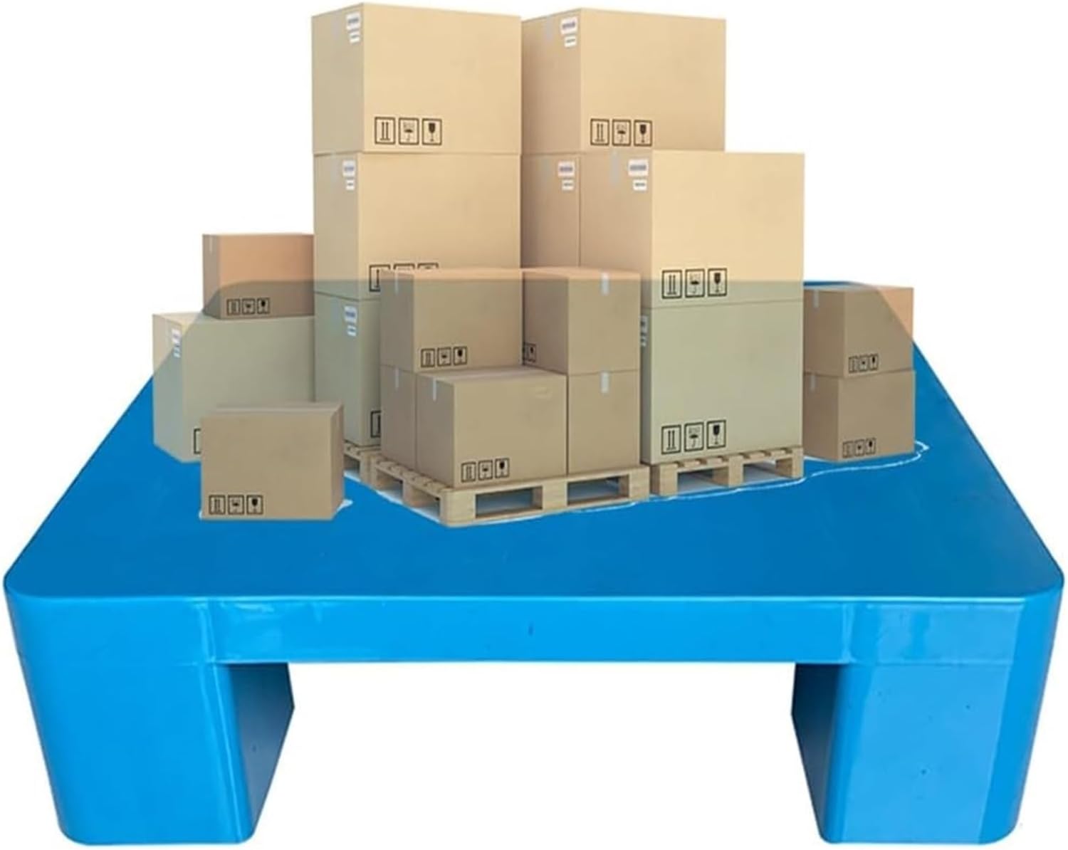 Nestable Plastic Shipping Pallet, Moisture-Proof Storage Pad for Kitchen, Supermarket, Garage & Warehouse - Durable Safety Grid Pallet (40x30x12cm)