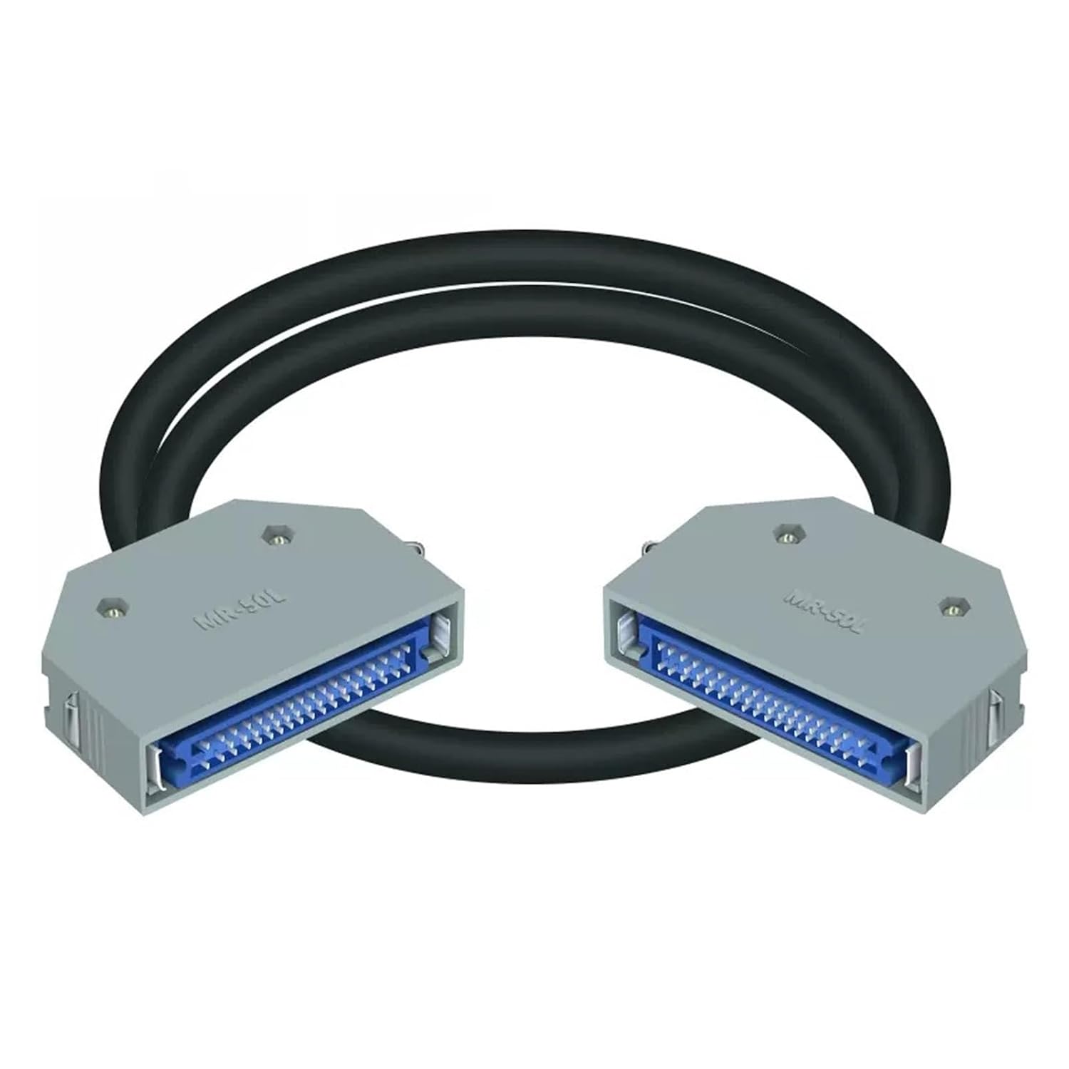 FX-50HD/Z with Cable Module 50Pin Terminal Blocks to MR-50RMD2+ Straight Through Hole Type Male Connector(Male to Female 2M)