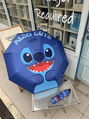 Yjzining Cartoon Umbrellas Auto Open Folding Kawaii Umbrella Waterproof Anti-Uv Protection Umbrella Strong, Mini, Portable Umbrella (Blue-1) #TOP2