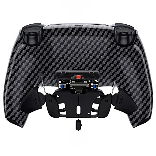 Extremerate Graphite Carbon Fiber Programable Rise4 Remap Kit For Ps5 Controller Bdm 010 & Bdm 020, Upgrade Board & Redesigned Back Shell & 4 Back Buttons For Ps5 Controller - Controller Not Included #TOP6