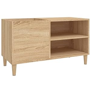 vidaXL Mueble Discos Madera contrachapada Roble Sonoma 84,5x38x48 cm