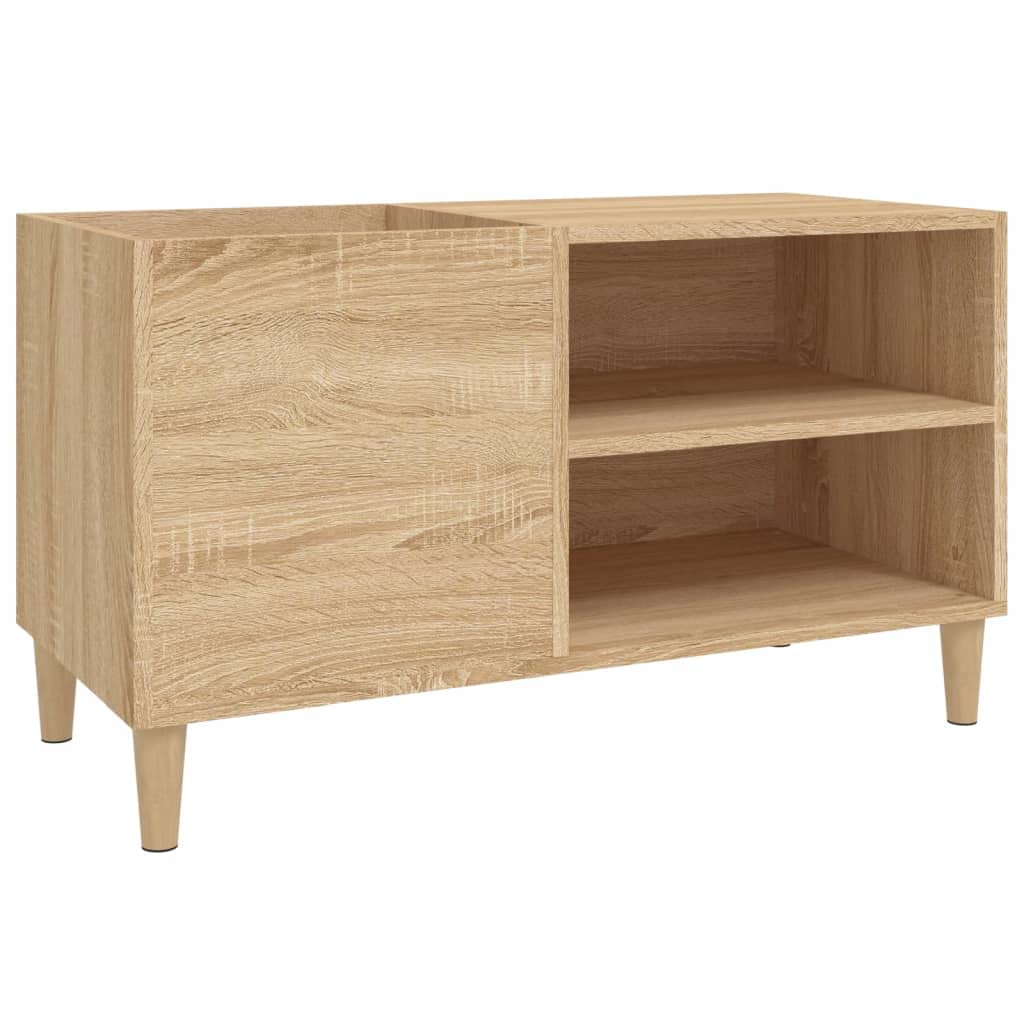 LP nizer - Supporto per giradischi in legno ingegnerizzato con ripiani aperti, tavolo d'accento per soggiorno e camera da letto, LP nizer