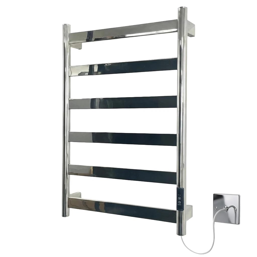 Manissa FALA Elektrisches Handtuch mit Flachrohr, Edelstahl, 500 mm breit x 700 mm hoch, energiesparende Edelstahlverarbeitung