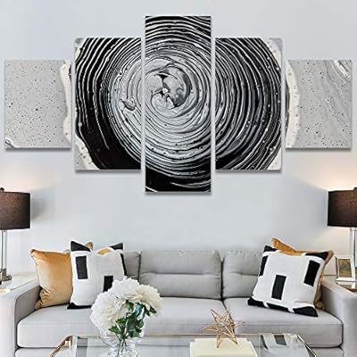 SIGNWIN 5 Panel Canvas Wall Art Modern Art...