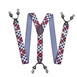 Material:3,5 Jacquardgummis LLZGPZBD Hosenträger Clip für Erwachsene 6 Armband Mode Herren Armband