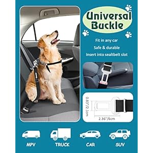 Vastar 2 packs adjustable pet dog cat car seat belt safety leash vehicle seatbelt harness   cucciolini doodles