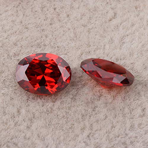 Ximimark 10Pcs Oval Shape Cut Red Ruby Mozambique Loose Gemstone 7X5Mm #TOP2