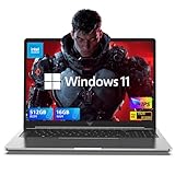 KAIGERR Laptop, 16GB DDR4 512GB SSD Laptop Computer, 16.0inch Windows 11 Laptop with Ιntel 12th Quad-Core Processor(Up to 3.6GHz), 1920P FHD Display, WiFi 6, USB3.2, Type_C,Long Battery Life