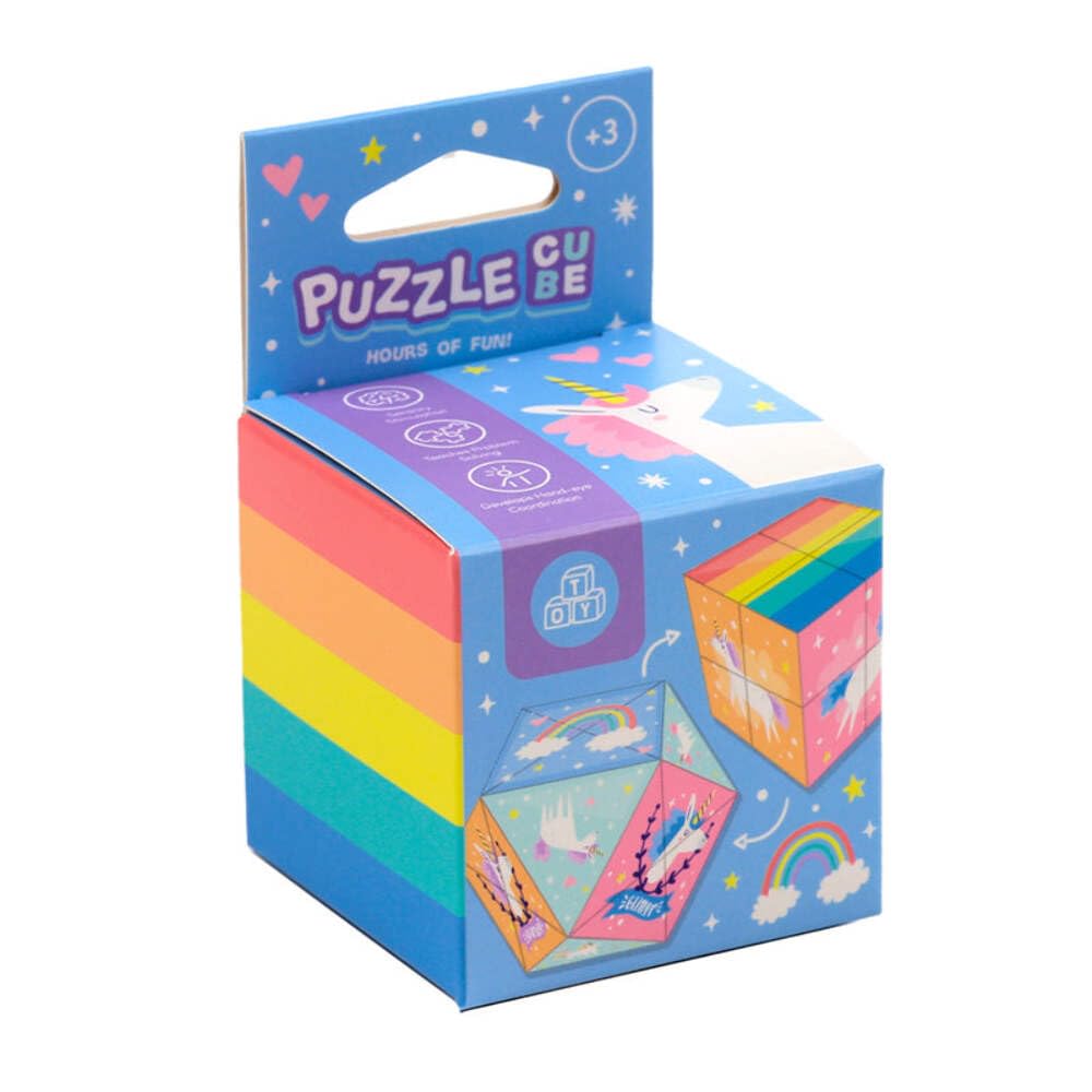 Puckator Unicorn Magic Puzzle Cube Toy, Mehrfarbig