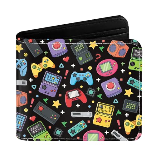Image of NEIUJADK Kids Wallets for Boys Teen, Cool Game Boy Wallet for Kids, Bifold Leather Boy Wallets with Zipper Coin Pocket, Novelty Gaming Gift Wallet for Kids Birthday Christmas Gifts