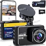 Dash Cam, 4K Ultra HD Front Camera+2K Rear Cameras, 5G WiFi - Fastest Download speeds app, Support iOS Android,WDR Night Vision, Car Camera with 3" IPS Screen 32GB Card,24H Parking Mode