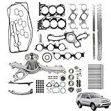 1GR-FE 4.0 Head Gasket Set with Timing Chain Kit & Water Pump Fit for Toyota Tacoma 4Runner Tundra FJ Cruiser 2003-2015 DOHC 1GRFE Replaces 1610009471 170-3940 13506-AD010