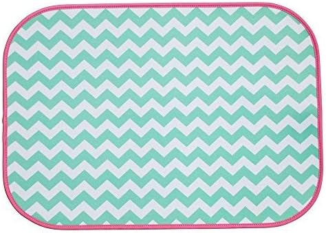 The Coral Palms Swimsuit Saver Roll‑Up Neoprene Mat – 22″ × 15.55″ Double‑Sided Pool & Beach Seat Pad, Lightweight, Machine‑Washable, “Chevron and Circles” Design