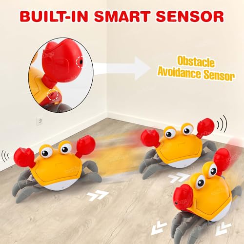 Image of Zest 4 Toyz Musical Toys for Kids | Crawling Crab Toys for Kids | Lights & Music | Type C Rechargeable | Sensory Interactive Moving Tummy Time Activity | Baby Toys for 6 to 12 Months | Birthday Gift