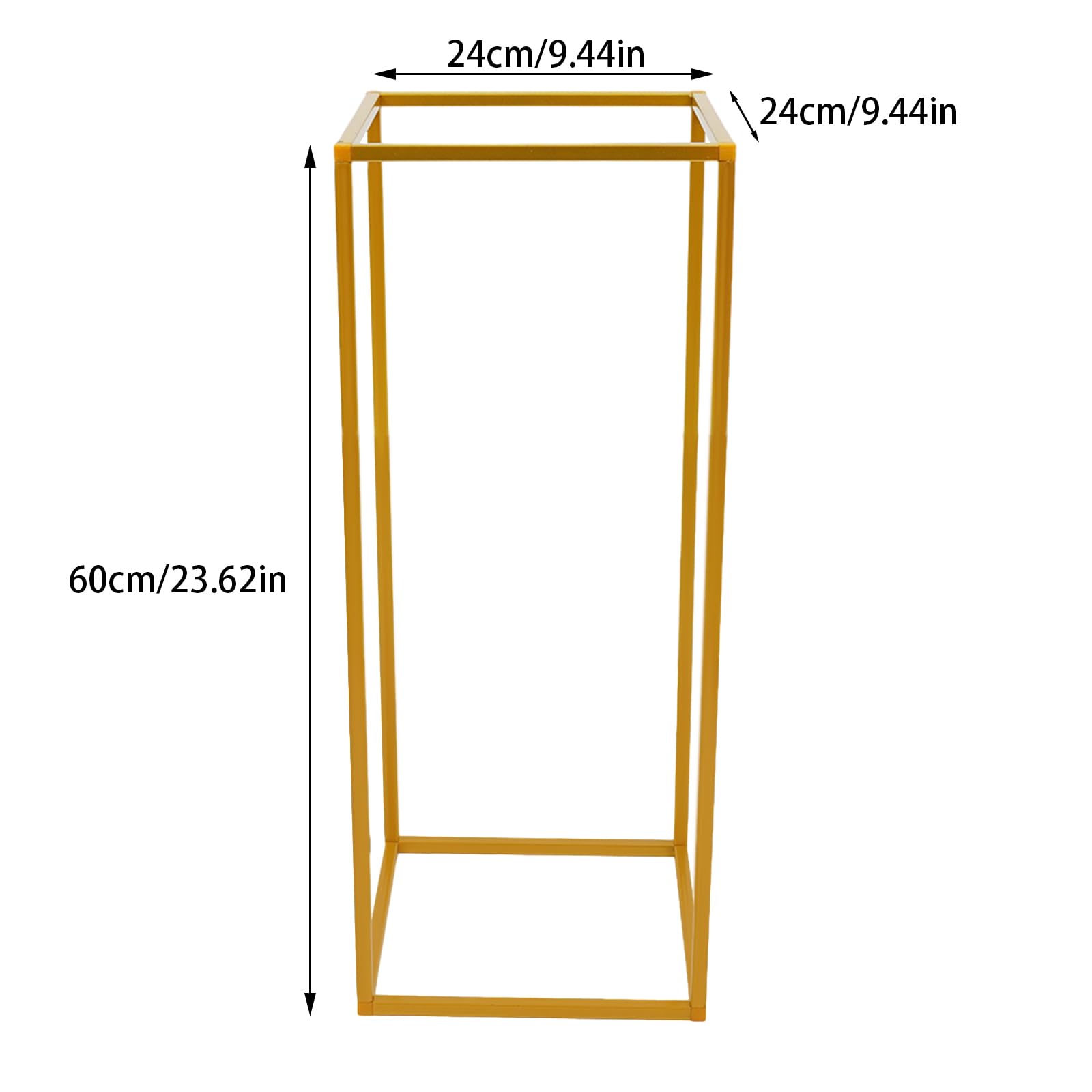 60cm 10 Stück Blumenständer Gold, Tischvasen mit Acrylplatten für Hochzeit | 10 Stück, 60cm, Gold, mit Acrylplatten, Eisen, 10kg Tragkraft, für Tischdeko & Hochzeit