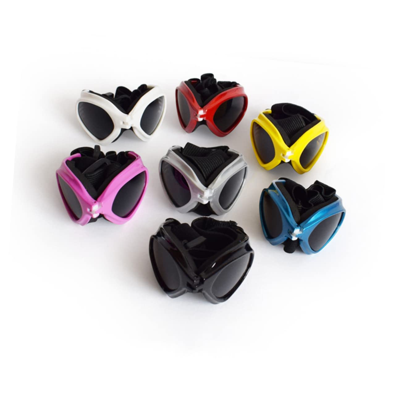 Didiseaon 3pezzi Occhiali Da Sole Per Animali Domestici Occhiali Protettivi Per Cani e Gatti Design Ventilato Protezione Uv Regolabili Colore Nero