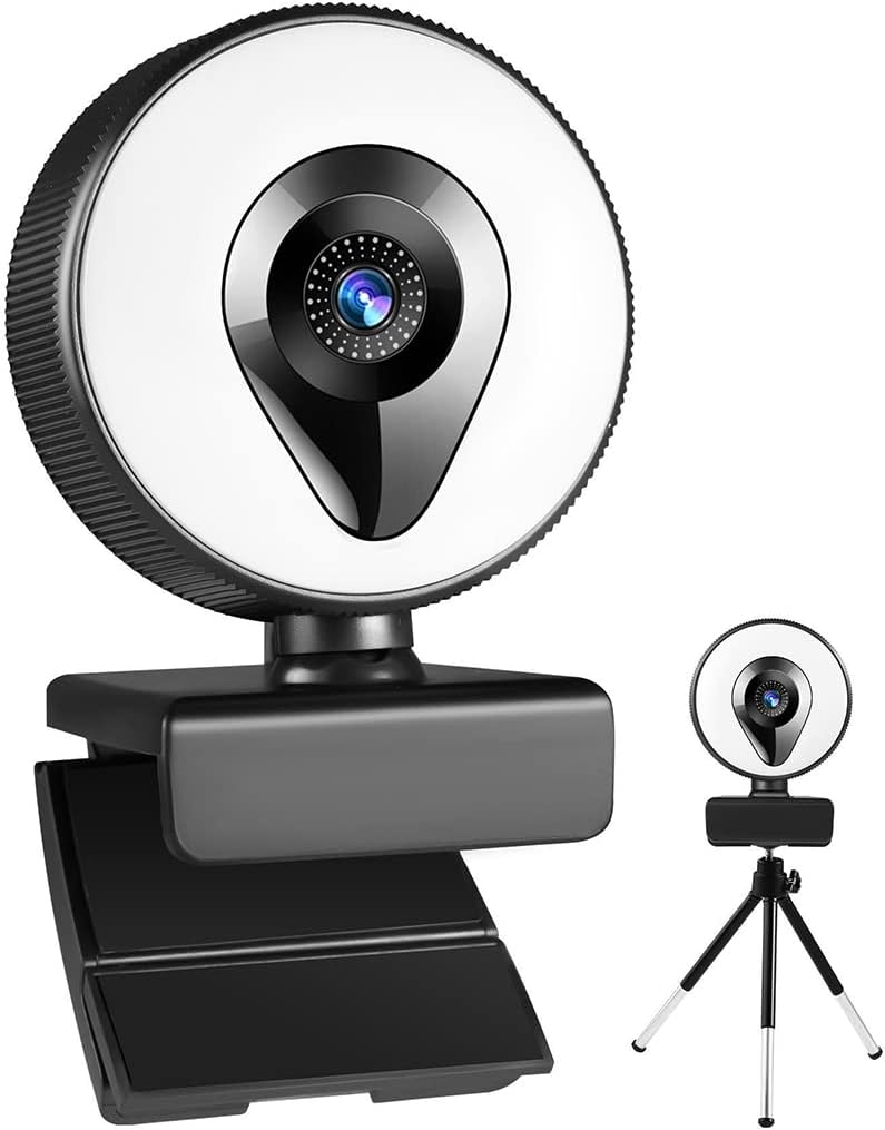PC Computer 1080P 4K 2K AutoFocus Webcam Double Noise Reduction Microphone USB Auto Installation Camera Video Webcam with Microphone Lighting 4k