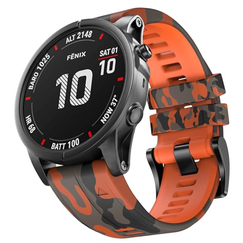 Compatible with Garmin Fenix 6X Pro/7X Pro/7X/6X/5X/5X Plus/3/3 HR Strap, 26mm Quickfit Strap for Descent MK1/Mk2/Mk2i, D2 Delta PX, Enduro 2, Tactix Delta