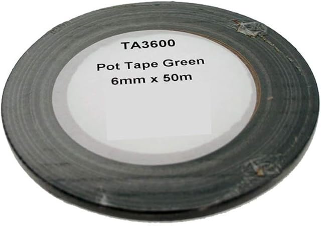 50m Green 6mm Pot Tape for Floristry Crafts | Floral Tape for Flower Arranging