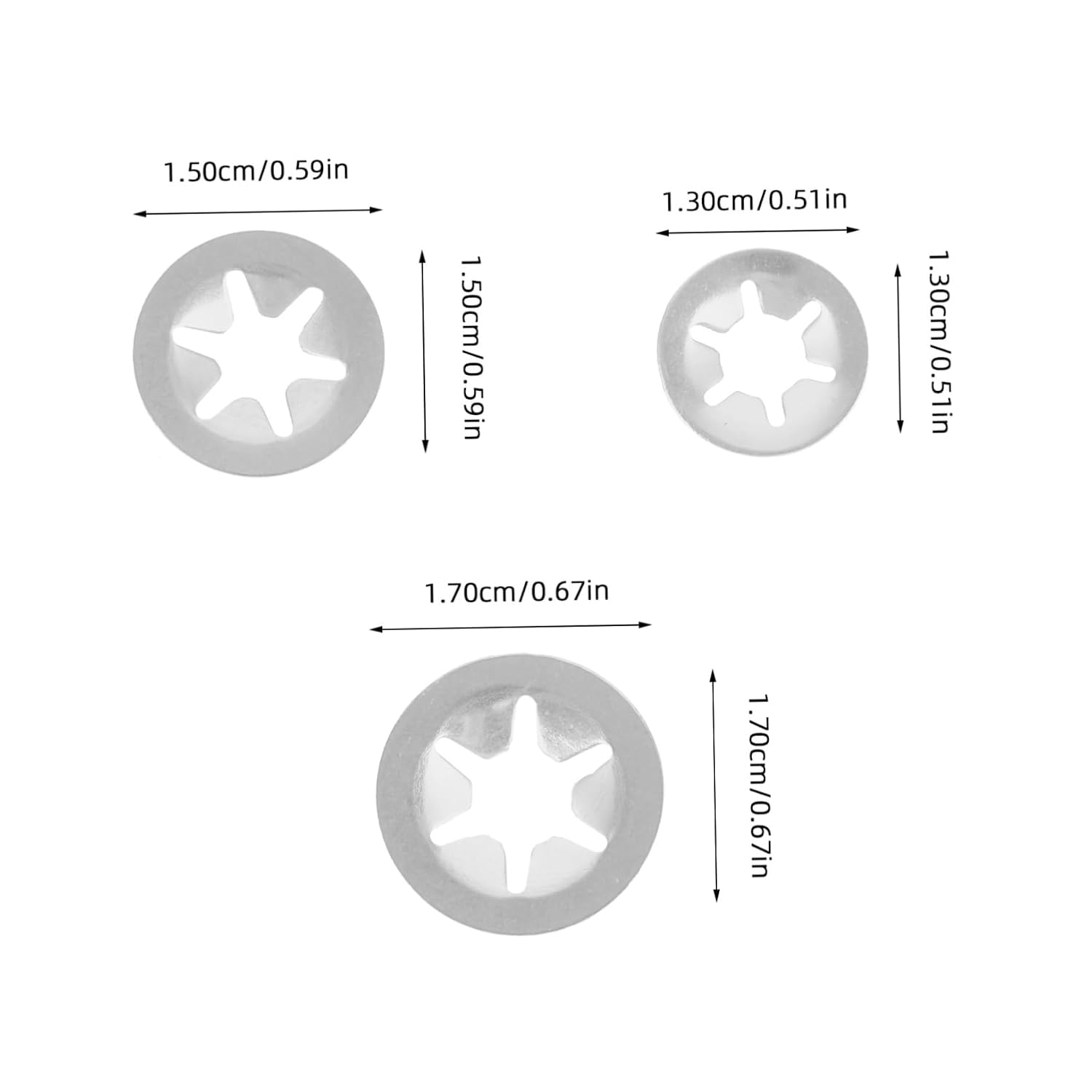 Stainless Steel Bearing Retaining Rings Set 30pcs 5x12mm 5x14mm