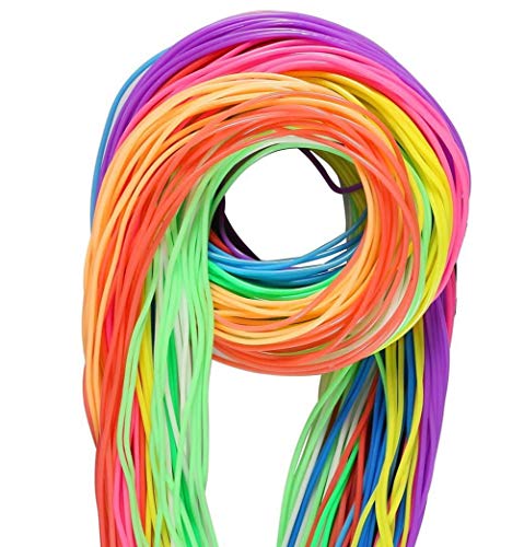 Assortiment de 10 couleurs 200 cordons de laçage en plastique pour scoubidou ou en vinyle pour fabrication de bijoux