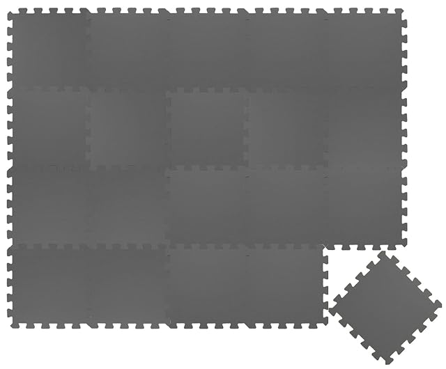 LittleTom 18 Piezas Alfombra Bebé Desde el Primer Mes - 30x30 Colchoneta de Espuma EVA Acolchada - Superficie Puzzle Antideslizante para Niños Pequeños - Suelo Protector para la Habitación Infantil