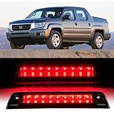 Cxdar Third 3rd Brake Light LED for 2006-2014 Honda Ridgeline, High Mount Rear Brake Lights Assembly for 06-14 Ridgeline, Waterproof Center Cab Lamp Stop Light (Black)
