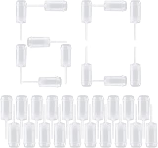 Round Shape Clear Push-Up Cake Pop Shooter Plastic Containers with Lids for Weddings Birthday Party, Base & Sticks, Pack of 60