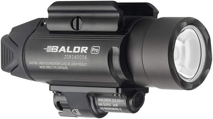 Flаѕh Dеаlѕ - 70% оƒƒ Olight Baldr Pro Green Laser and LED Light Combo, 1350 Lumen CW LED Flashlight, Quick Release Mount, 2 x CR123A Batteries and LegionArms Sticker (2- Black)