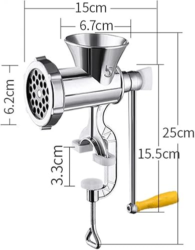 Miniatura 8 de Molinillo manual de carne de acero inoxidable máquina de molienda de alimentos relleno de salchichas para el hogar picadora de cerdo máquina de