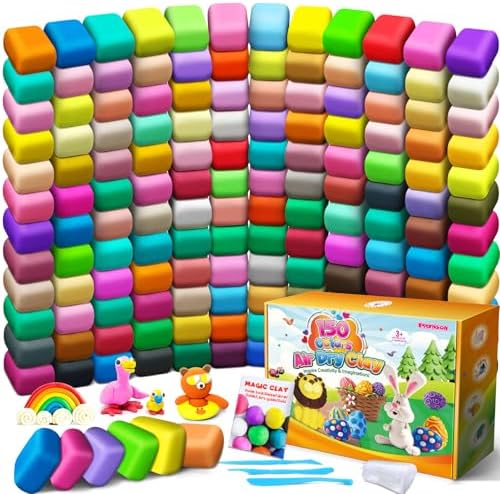 ESSENSON Air Dry Clay 150 Colors, Modeling Clay for Kids, DIY Mol...