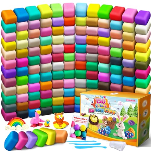 ESSENSON Air Dry Clay 150 Colors, Modeling Clay for Kids, DIY Molding Magic Clay for with Tools, Toys Gifts for Age 3 4 5 6 7 8+ Years Old Boys Girls...