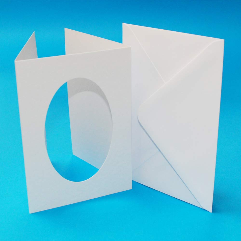 A6 3 FOLD White Hammer Oval Aperture