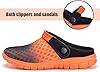 Eagsouni Unisex Men's Women's Summer Breathable Mesh Net Cloth Slippers Beach Sandals Anti-Slip Casual Shoes, 5 UK, Black Orange C #2