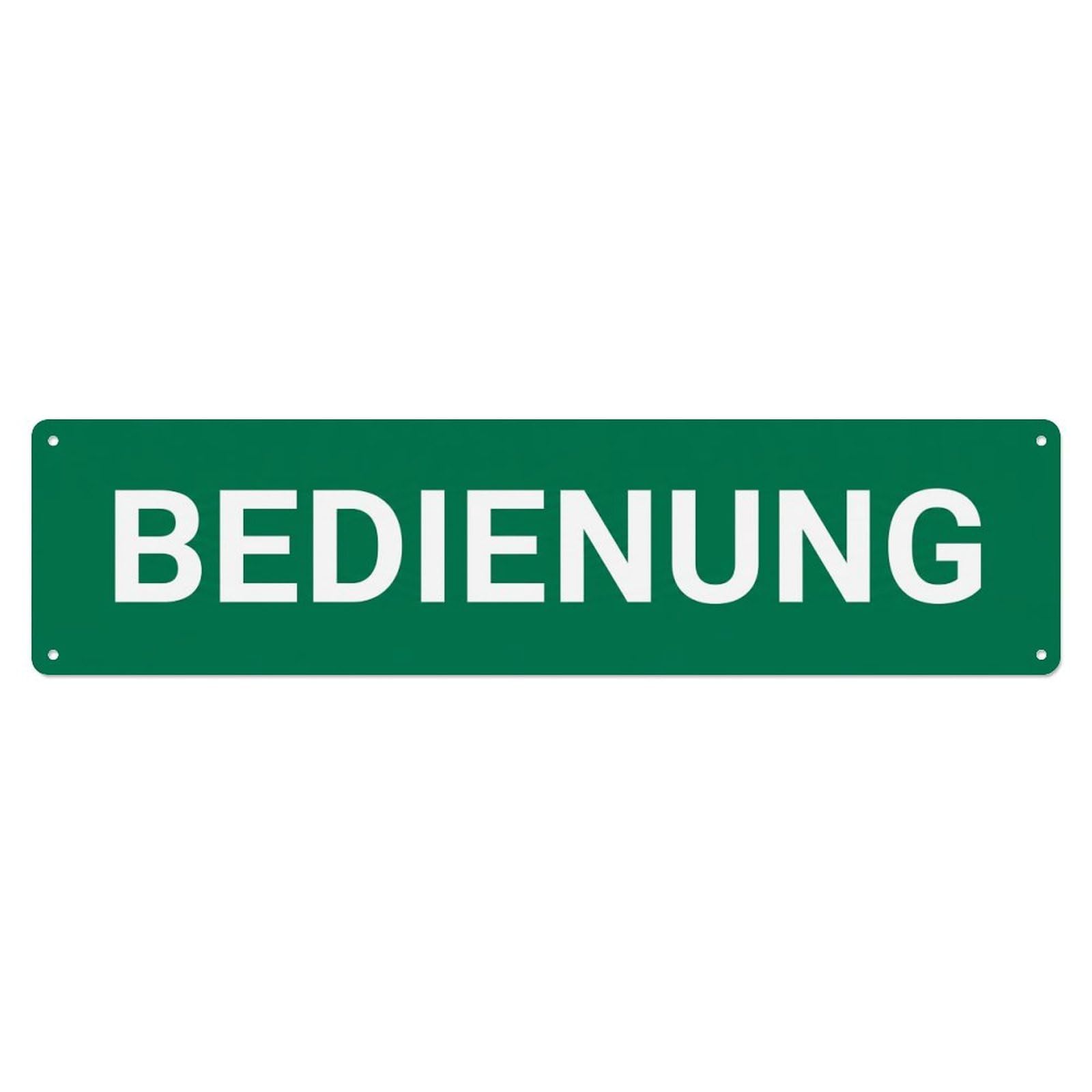 Bedienung Service Counter Available Metal Tin Sign