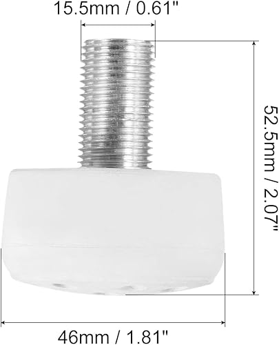 Miniatura 2 de PATIKIL Topes de punta con pernos, bloque de tapones de freno de goma 82A con agujeros para patines de ruedas de repuesto