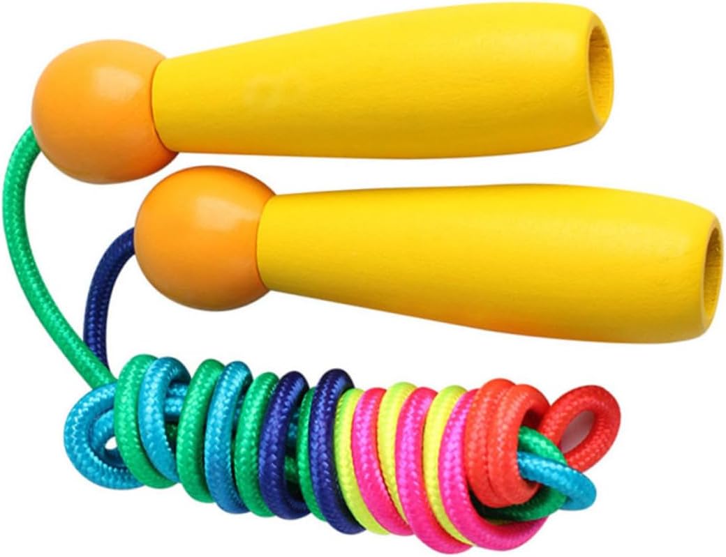 Adjustable Wood Handle Jump Rope Outdoor Skipping Rope for Exercise Fitness for Workout Active Play