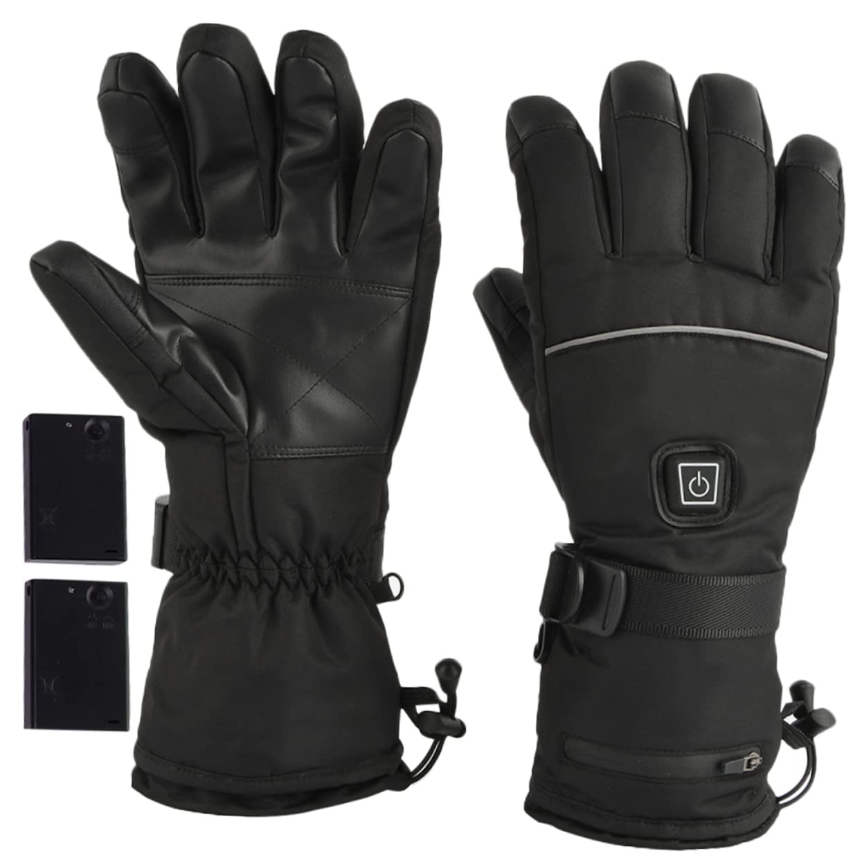 Mikinona 1Pair Heated Gloves for Women and Men Temperature Electric Hand Warmers Touchscreen Thermal Gloves for Skiing Fishing Outdoor Sports Without Battery