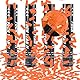 XiXiRan Konfettikanone Set - Papier*4pcs, Party Popper, Pistolen, Bombe, Shooter, Gender Reveal, Poppers (Orange) für Geburtstag und Feiern