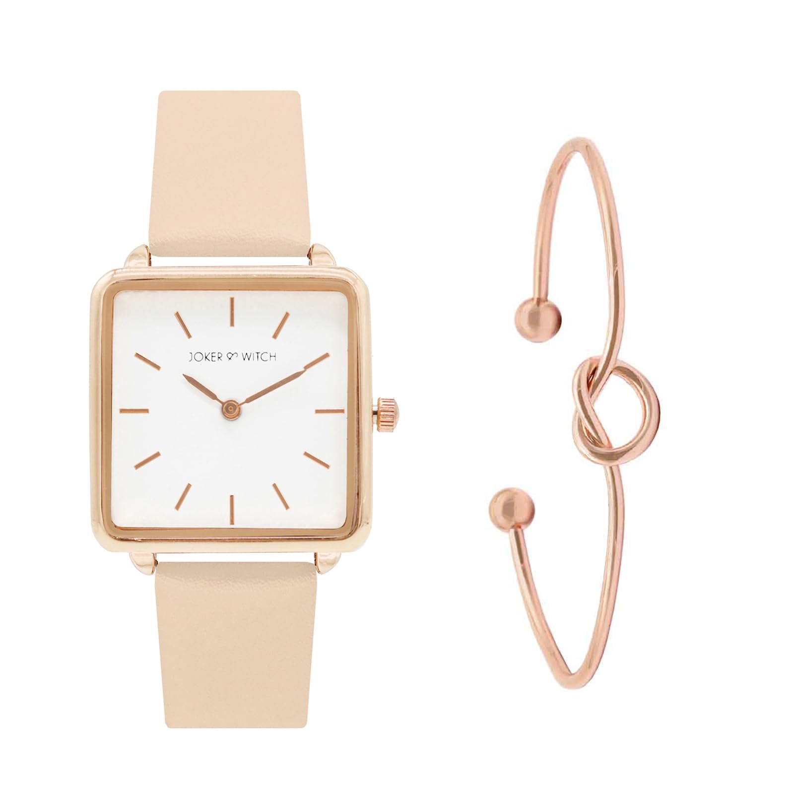 Joker & Witch Leather Women Damask Rose Analog Watch Bracelet Stack, White Dial, Pink Band (B0C7L8QXLX) Amazon Price History, Amazon Price Tracker