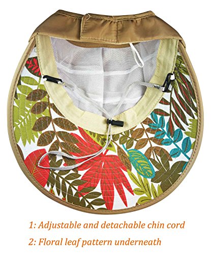 HINDAWI Sun Hats for Women Wide Brim Sun Hat UV Protection Caps Floppy Beach Packable Visor - Image 4