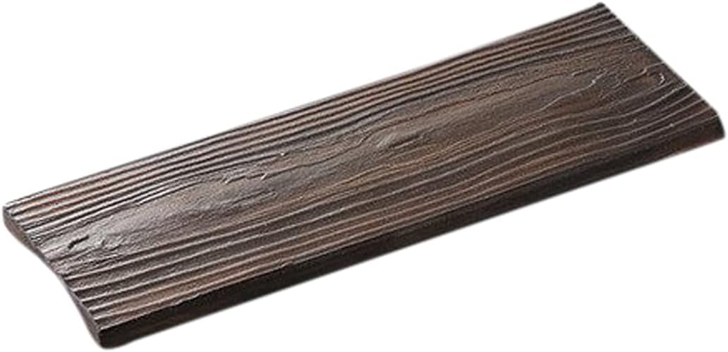 せともの本舗 Set of 10 Appetizer Plates, Wooden Grain, 12.6 x 4.7 x 0.6 inches (32 x 12 x 1.5 cm), Soil, Restaurant, Inn, Japanese Tableware, Restaurant, Commercial Use, Tableware, Tableware, Tableware