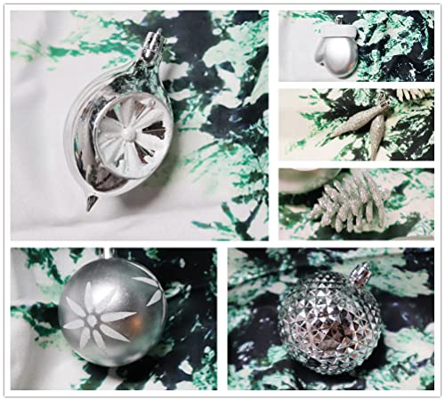 70Ct Christmas Balls Ornaments For Shatterproof Xmas Tree Hanging Ball For Holiday Wedding Party Decoration With Reusable Gift Box (Silver) #TOP4