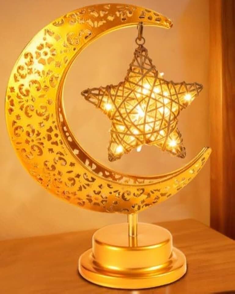 Ramadan Moon and Star Table Lamp