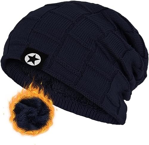 Winter Knit Wool Warm Hat Thick Soft Stretch Slouchy Beanie Skully Cap