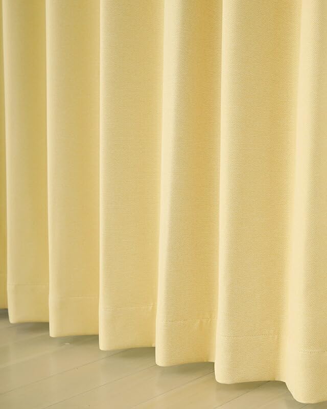 Amazon｜遮光カーテン 1級遮光 5388イエローYE 断熱 二重織り 幅